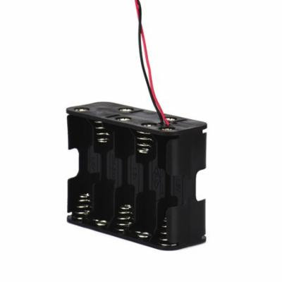 Womail New 1Pcs 10 AA 2A Battery 15V Clip Holder Box Case Storage with Wire Leads Black
