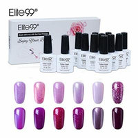 Elite99 Gel Nail Polish Set Soak off UV LED Nail Art Manicure Kit C008 + 50pcs Gel Remover Wraps