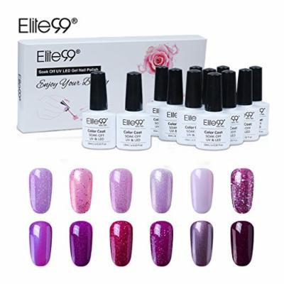Elite99 Gel Nail Polish Set Soak off UV LED Nail Art Manicure Kit C008 + 50pcs Gel Remover Wraps