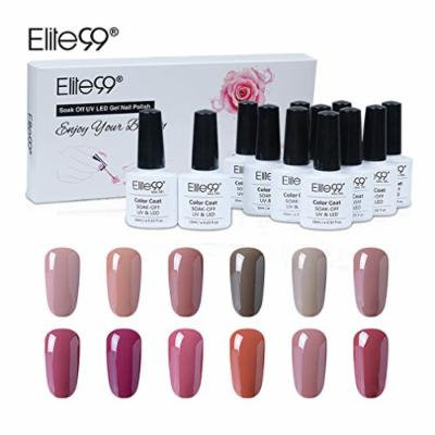 Elite99 Gel Nail Polish Set Soak off UV LED Nail Art Manicure Kit C001 + 50pcs Gel Remover Wraps