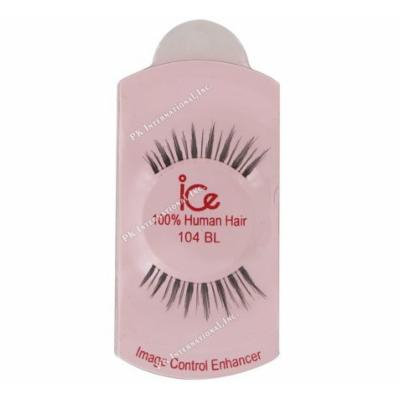 (PACK OF 6) ICE 100% HUMAN HAIR FALSE EYELASHES #104BL