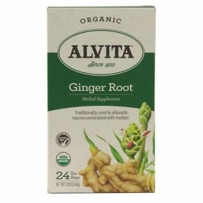 Alvita Organic Herbal Tea Bags, Ginger Root, 24 Count by Alvita