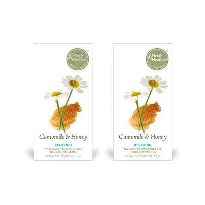 (2 Pack) - Heath And Heather - Camomile Honey Tea | 20 Bag | 2 PACK BUNDLE by HEATH & HEATHER