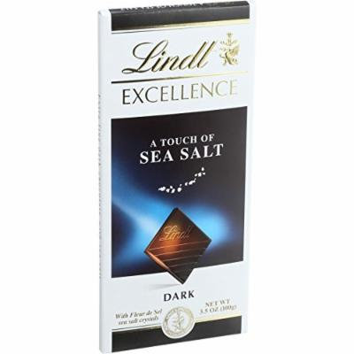 Lindt Chocolate Bar - Dark Chocolate - 47 Percent Cocoa - Excellence - Touch of Sea Salt - 3.5 oz Bars - Case of 12 - Yeast Free -