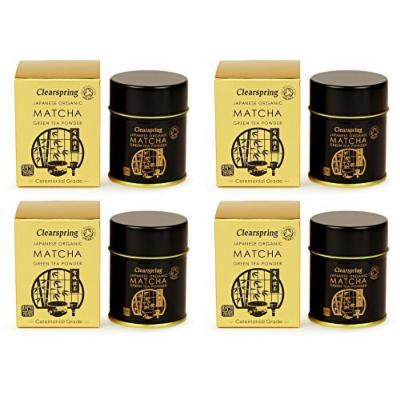 (4 PACK) - Clearspring - Org Matcha Green tea (tin) | 30g | 4 PACK BUNDLE by Clearspring