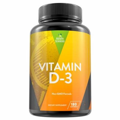 Naturo Sciences Vitamin D-3 5000 IU Softgels, 180 Ct