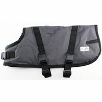 Fleece Lined Waterproof Dog Blanket Coat Gray & Black by Midlee
