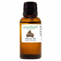 Vetiver Essential Oil - 1 fl oz (30 ml) Glass Bottle w/ Euro Dropper - 100% Pure Essential Oil by GreenHealth