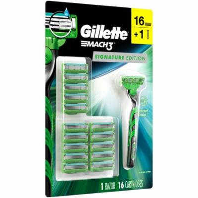 Gillette® Mach3® Signature Edition Razor Kit 17 pc Carded Pack