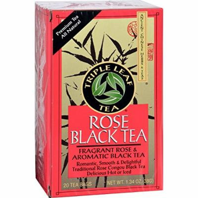 Triple Leaf Tea - Black Tea - Rose - 20 Tea Bags - 1 Case