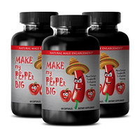 Sex enhancers for men - MAKE MY PEPPER BIG - Male libido booster stimulant - 3 Bottles 180 capsules