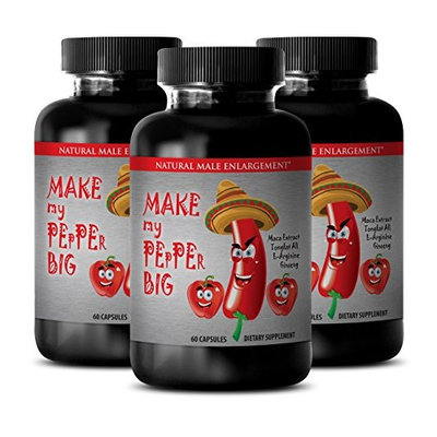 Sex enhancers for men - MAKE MY PEPPER BIG - Male libido booster stimulant - 3 Bottles 180 capsules