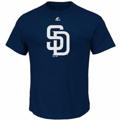 San Diego Padres Majestic Youth Mesh Logo T-Shirt - Navy