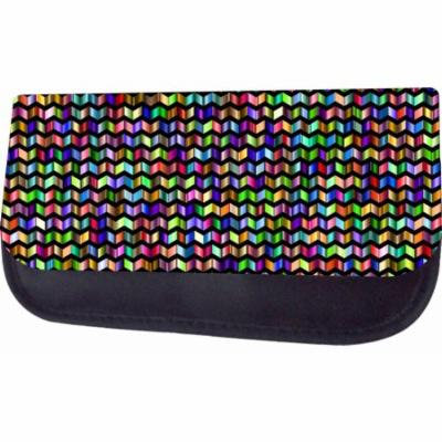 Colorful Chevrons Jacks Outlet TM Nylon-Lined Cosmetic Case
