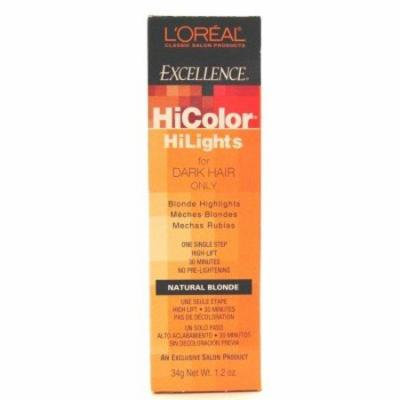 L'Oreal Excellence Hicolor Hilights Natural Blonde 1.74 oz. (3-Pack) with Free Nail File