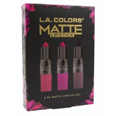 2 pack of L.A. Colors Berry Matte Lipstick 3 Piece Set 1 ea