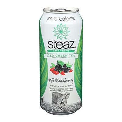 Steaz Zero Calorie Green Tea - Blackberry - Case of 12 - 16 Fl oz.