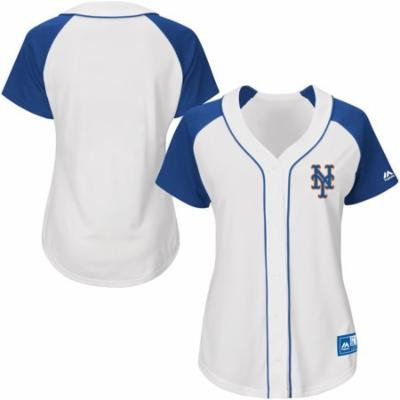 New York Mets Majestic Women's Fashion Replica Jersey - White - XXL