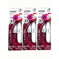 Set of 3 Covergirl Outlast 24 Hours All Day Moisturizing 565 Pink Delight Lip color + Topcoat 046200011972