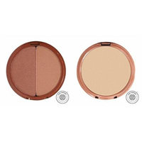 Mineral Fusion Bronzer Duo (Luster) and Pressed Powder Foundation (Warm 2) Bundle with Vitamin C, Aloe Vera, Sea Kelp, Rooibos Red Tea, White Tea and Pomegranate