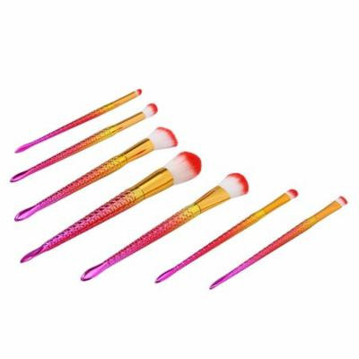 DZT1968 7PCS Pro Soft Contour Face Powder Foundation Blush Brush Makeup Cosmetic Tool A