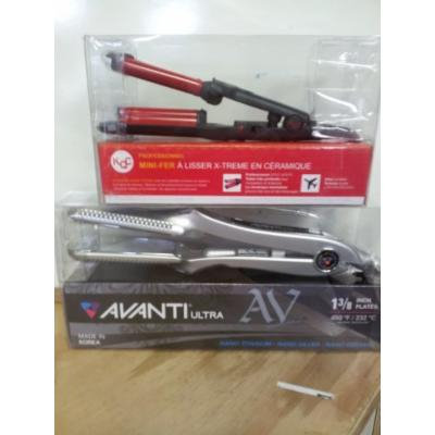 Avanti Nano Titanium Flat Iron + KQC Mini Deep Waver