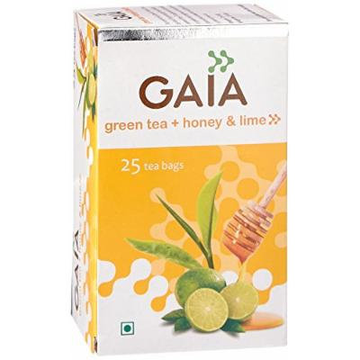 Gaia Green Tea Honey & Lime 25 Tea Bags