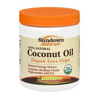 Sundown Naturals 100% Natural Coconut Oil Organic Extra Virgin - 16 oz, Pack of 4