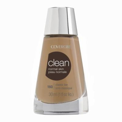 CoverGirl Clean Liquid Makeup, Classic Tan (W) 160, 1.0-Ounce Bottles (Pack of 2) by COVERGIRL