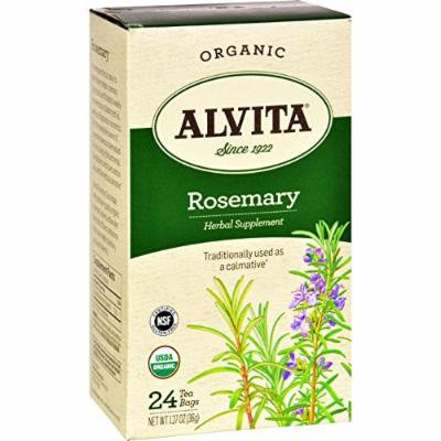 Alvita Tea - Organic - Rosemary Herbal - 24 Tea Bags (Pack of 2)