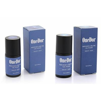 OneDor Mermaid Gel Polish Enhancer - UV Led Cured Required - Upgraded Replacement for Chrome Nail Powder ( Set )