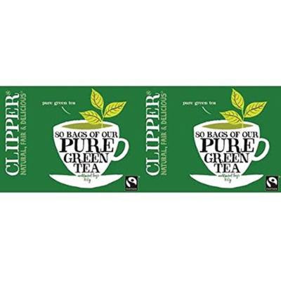 (2 Pack) - Clipper - Pure Green Tea | 80 Bag | 2 PACK BUNDLE