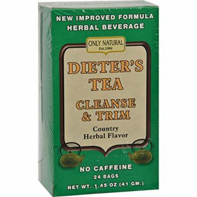 2 Pack of Only Natural Dieters Tea Cleanse and Trim Country Herbal - 24 Tea Bags - Facilitate the removal of toxic wastes from Body