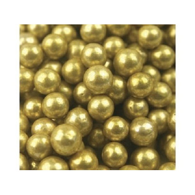 Beulah's Candyland Gold Dragees Gold Balls Bakery Topping Sprinkles 8 ounces