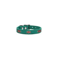 Peppermint Widget Genuine Leather Dog Collar Jade 18