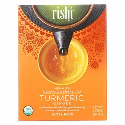 Rishi Tea Bag - Turmeric Ginger - Case of 6 - 15 Bags