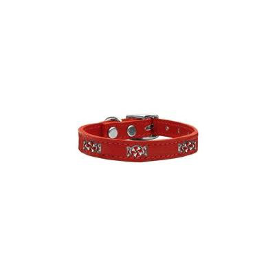 Peppermint Widget Genuine Leather Dog Collar Red 22