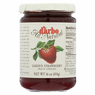 D'Arbo All Natural Fruit Spread - Garden Strawberry - Case of 6 - 16 oz.