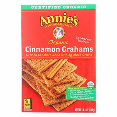 Annie's Homegrown Organic Cinnamon Graham Crackers - Case of 12 - 14.4 oz.