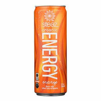 Steaz Energy Drink - Orange - Case of 12 - 12 oz.