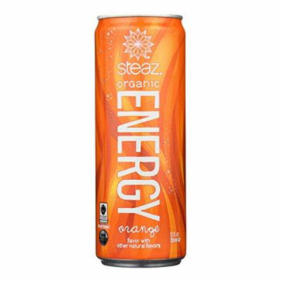 Steaz Energy Drink - Orange - Case of 12 - 12 oz.