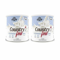 Augason Farms Country Fresh 100% Real Instant Nonfat Dry Milk 1 lb 13 oz No. 10 Can (2 pack)