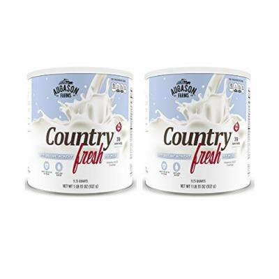 Augason Farms Country Fresh 100% Real Instant Nonfat Dry Milk 1 lb 13 oz No. 10 Can (2 pack)