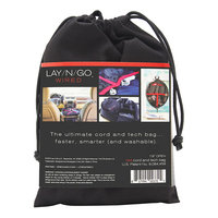 Lay N Go Llc WIRED Polyester and Machine Washable Cord Organizer Bag with Velcro Pockets