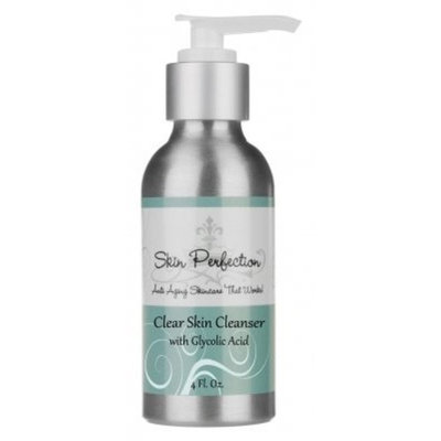 Clear Skin Cleanser with 10% Glycolic Acid, Tighten and Clean Large, Clogged Pores Skin Perfection