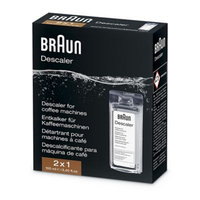 Braun BRSC003 2 x 100ml Ecodecalk Descaler for Coffee Machines, White