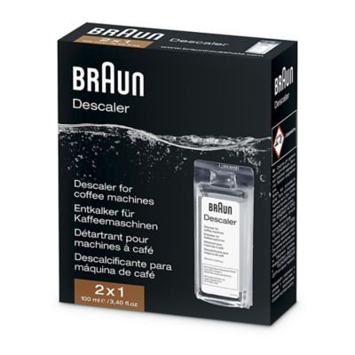 Braun BRSC003 2 x 100ml Ecodecalk Descaler for Coffee Machines, White