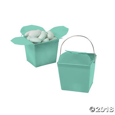 Mini Mint Green Takeout Boxes (Pack of 6)