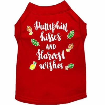 Pumpkin Kisses Screen Print Dog Shirt Red Lg (14)