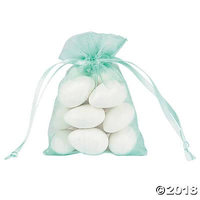 Mini Mint Green Organza Bags (Pack of 4)
